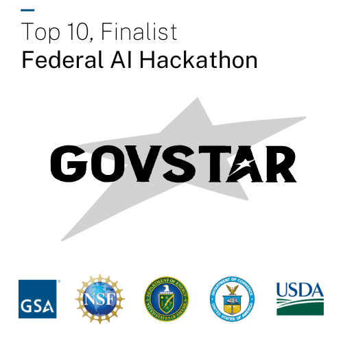 Govstar named Top 10 Finalist in Federal AI Hackathon for innovative AI solution
